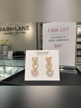 Park Lane Mother of Pearl post Earrings Sparkle Box Exclusive